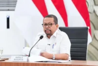 Kepala Badan Komunikasi Pemerintah Muhammad Qodari dalam konferensi pers. (Bakom)