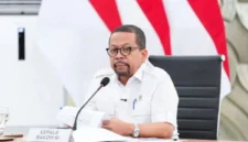 Kepala Badan Komunikasi Pemerintah Muhammad Qodari dalam konferensi pers. (Bakom)
