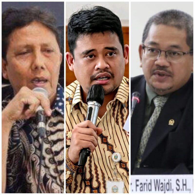 Kolase foto pengamat kebijakan publik, Dr Farid Wajdi, Elfenda Ananda, dan Gubernur Sumut, Bobby Nasution. Istimewa