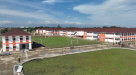 Kompleks bangunan Sekolah Rakyat Terintegrasi II di Kota Medan, Sumatera Utara, yang ditinjau oleh Menko Infrastruktur dan Pembangunan Kewilayahan