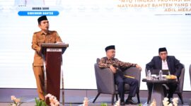 Kepala Biro Kesejahteraan Rakyat (Kesra) Sekretariat Daerah (Setda) Provinsi Banten Tubagus Rubal Faisal memberikan sambutan di acara MTQ XXIII Tingkat Provinsi Banten  