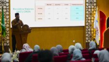 Kepala Sub-Direktorat Kepemimpinan dan Kaderisasi UMY menyampaikan rincian data residen Unires UMY yang lulus program pembinaan