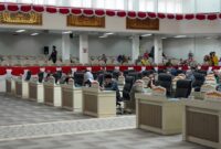 Suasana Rapat Paripurna Pembicaraan Tingkat I, Penyampaian Rancangan Peraturan Daerah (Raperda) tentang Pertanggungjawaban Pelaksanaan APBD Provinsi Lampung Tahun Anggaran 2025, Kamis (16/7/2026)