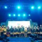 Sekdaprov Lampung bersama jajaran pemerintah berfoto bersama usai pembukaan resmi Bandar Lampung Expo 2026, Jumat malam (17/7/2026)