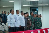 Jajaran pejabat pimpinan tinggi pratama di lingkungan Pemerintah Provinsi Lampung dan unsur Forkopimda menghadiri Rapat Paripurna DPRD Provinsi Lampung