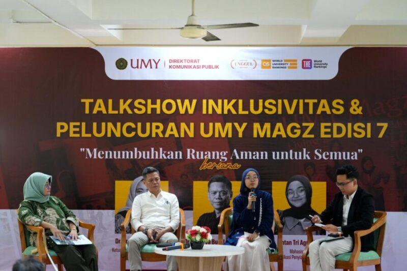 Foto Talkshow Inklusivitas dan Peluncuran UMY Magz edisi 7 di Public Space Perpustakaan UMY
