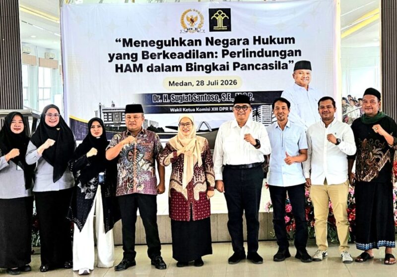 Kemenkum dan Komisi XIII DPR Gelar Sosialisasi Hukum di UINSU, Ingatkan Bahaya Main Hakim Sendiri