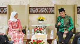 Menteri Agama Nasaruddin Umar saat menerima Presiden ke-8 Singapura Halimah Yacub di Masjid Istiqlal, Jakarta. (Humas Kemenag)