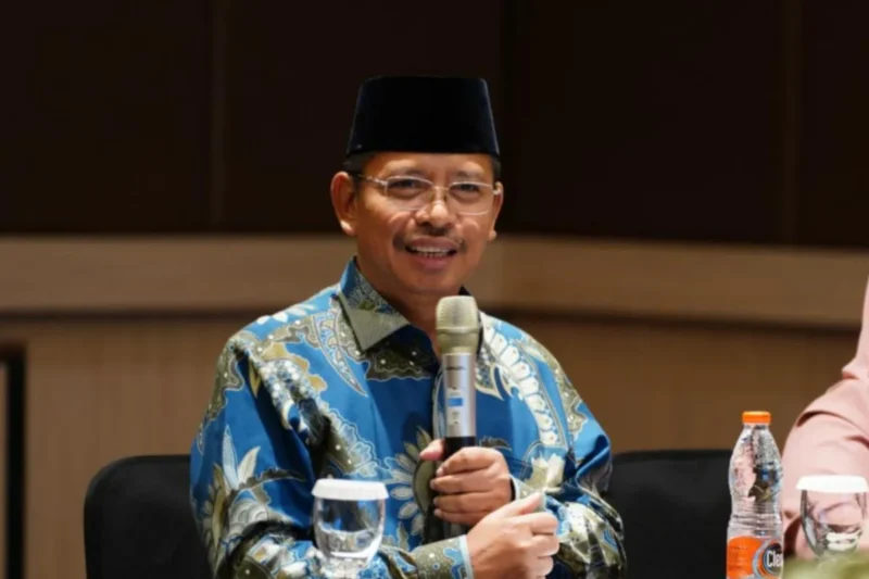 Direktur Jenderal Pendidikan Islam Kemenag Amien Suyitno memberikan keterangan di Jakarta, Selasa (4/8/2026). (Kemenag)