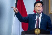 Menteri Koordinator Bidang Hukum, HAM, Imigrasi, dan Pemasyarakatan Yusril Ihza Mahendra (Jennus)