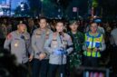 Kabid Humas Polda Metro Jaya Kombes Pol Budi Hermanto bersama jajaran menyampaikan keterangan usai penyampaian aspirasi mahasiswa di Jakarta, Selasa (18/8/2026). (Humas Polda Metro Jaya)