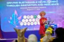 Wakil Rektor Riset, Inovasi, dan Hilirisasi UMY, Dr. Med. dr. Supriyatiningsih, Sp.OG., M.Kes., dalam pidato penutupan rangkaian konferensi internasional UMY