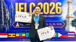 Foto mahasiswa Manajemen UMY, M. Riko Yudianto yang meraih penghargaan dalam International Future Leader Competition 2026
