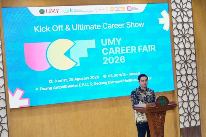 Direktur DKK UMY, Zain Maulana, saat pembukaan UMY Career Fair 2026