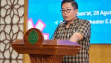 Kepala Bidang Penempatan Tenaga Kerja Disnakertrans Kabupaten Bantul, Agung Kurniawan, dalam pembukaan UMY Career Fair 2026