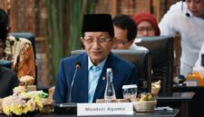 Menteri Agama Nasaruddin Umar Nasaruddin berbicara dalam Rapat Tingkat Menteri tentang Perluasan Perlindungan Sosial dan Rencana Implementasi 2027 di Jakarta, Rabu (30/9/2026). (Humas Kemenag)