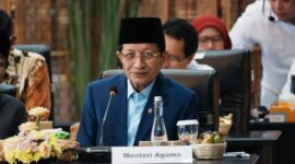 Menteri Agama Nasaruddin Umar Nasaruddin berbicara dalam Rapat Tingkat Menteri tentang Perluasan Perlindungan Sosial dan Rencana Implementasi 2027 di Jakarta, Rabu (30/9/2026). (Humas Kemenag)