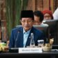 Menteri Agama Nasaruddin Umar Nasaruddin berbicara dalam Rapat Tingkat Menteri tentang Perluasan Perlindungan Sosial dan Rencana Implementasi 2027 di Jakarta, Rabu (30/9/2026). (Humas Kemenag)