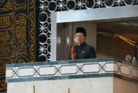 Menteri Agama Nasaruddin Umar saat menjadi khatib shalat Jumat di Masjidil Istiqlal dalam rangkaian Konferensi Imam Besar Dunia di Jakarta, Jumat (25/9/2026). (Humas Kemenag)