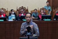 Mantan Menteri Pendidikan, Kebudayaan, Riset, dan Teknologi Nadiem Anwar Makarim menerima pengutangdn hukuman dalam perkara korupsi pengadaan laptop Chromebook dan CDM. (Jennus)