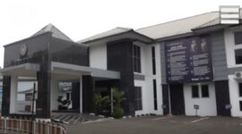 Kompleks Lapas kelas IIA Cibinong tampak samping depan. (Jennus)