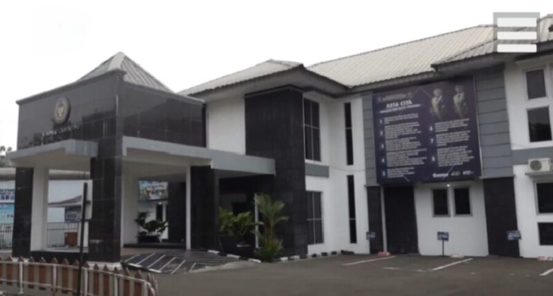 Kompleks Lapas kelas IIA Cibinong tampak samping depan. (Jennus)