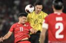 Skor 0-0 diraih Indonesia dalam situasi sulit setelah bermain dengan 10 pemain selama lebih dari separuh pertandingan lawan Malaysia. (Jennus)