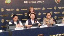 Wakil Direktur Reserse Kriminal Umum Polda Metro Jaya AKBP I Dewa Putu Gede Anom Danujaya memberikan keterangan dalam konferensi pers di Polda Metro Jaya, Jakarta, Rabu (30/9/2026). (Jennus)