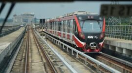 Moda angkutan Lintas Raya Terpadu (LRT) di Jakarta. (Jennus)