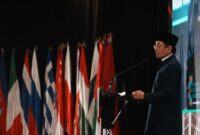 Menteri Agama Nasaruddin Umar menutup International Grand Imams Conference (IGIC) 2026 di Jakarta. (Humas Kemenag)