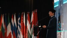 Menteri Agama Nasaruddin Umar menutup International Grand Imams Conference (IGIC) 2026 di Jakarta. (Humas Kemenag)