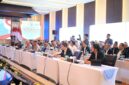 Suasana pertemuan Kunjungan Kerja Spesifik Komisi III DPR RI di Aula Gawe Kuta Baluwarti Polda Banten, Serang, dihadiri anggota dewan dan pejabat instansi penegak hukum.
