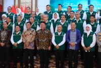 Herman Deru mengukuhkan Pengurus Ikatan Keluarga Musi Banyuasin periode 2026–2030 yang diketuai oleh Apriyadi di Griya Agung