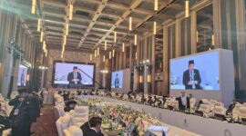 Delegasi Kementerian Agama RI yang dipimpin Direktur Penerangan Agama Islam Muchlis M. Hanafimemimpin sidang sesi kedua Konferensi Negara-negara ASEAN di Phnom Penh, Kamboja, Senin (5/10/2026). (Humas Kemenag)