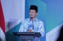 Menteri Agama Nasaruddin Umar saat bicara dalam peluncuran Indeks Integritas Pendidikan 2026 di Gedung Merah Putih Komisi Pemberantasan Korupsi (KPK), Jakarta, Selasa (6/10/2026). (Humas Kemenag)