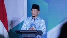 Menteri Agama Nasaruddin Umar saat bicara dalam peluncuran Indeks Integritas Pendidikan 2026 di Gedung Merah Putih Komisi Pemberantasan Korupsi (KPK), Jakarta, Selasa (6/10/2026). (Humas Kemenag)
