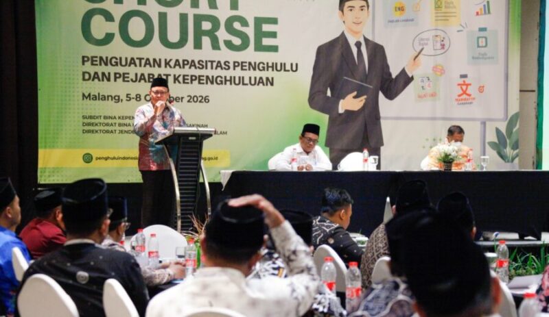 Kemenag melalui Direktorat Bina KUA dan Keluarga Sakinah, Direktorat Jenderal Bimbingan Masyarakat Islam menggelar kursus penguatan kapasitas penghulu pada 5-8 Oktober 2026 di Kota Malang, Jawa Timur. (Humas Kemenag)