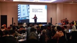 Menteri Agama Nasaruddin Umar saat membuka Rapat Koordinasi Implementasi Manajemen Talenta ASN yang diselenggarakan Biro Sumber Daya Manusia Sekretariat Jenderal Kementerian Agama di Jakarta, Kamis (8/10/2026). (Humas Kemenag)
