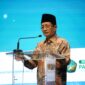 Menteri Agama Nasaruddin Umar berbicara saat membuka The Second Global Conference on Waqf Development 2026 di Jakarta, Kamis (15/10/2026). (Kemenag)