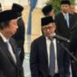 Rocky Gerung bersama 25 anggota Wantimpres lainnya dilantik Presiden Prabowo Subianto di Istana Negara, Jakarta, Jumat (2/10/2026). (Jennus)
