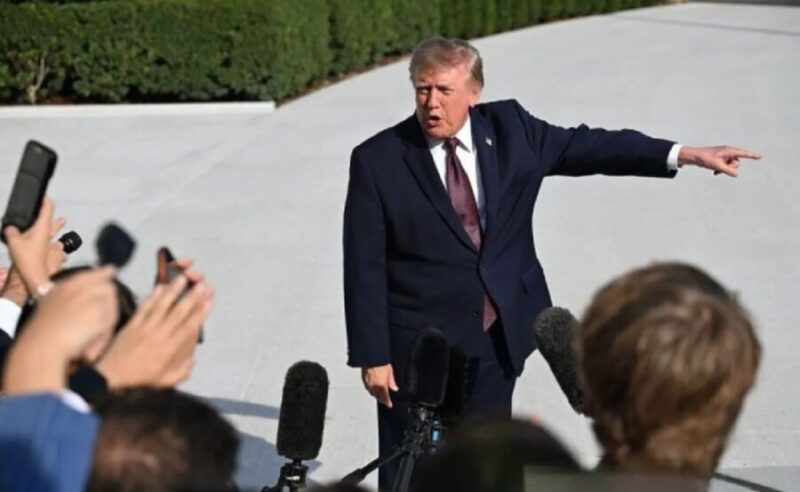 Presiden AS Donald Trump dalam rapat umum di Arizona, Rabu (14/10/2026). (Anadolu)