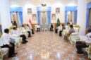 Banten Andra Soni dan manajemen PTPN IV Regional Banten yang membahas penyerapan tenaga kerja lokal serta tumpang sari di Gedung Negara Provinsi Banten.